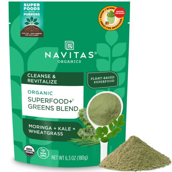 Bolsa Navitas Organics Superfood+ mezcla verde para detox