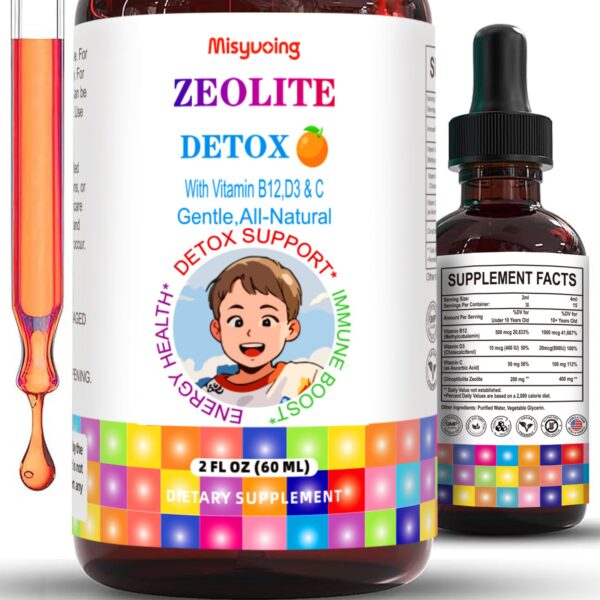 Misyvoing gotas de zeolita natural para niños y adultos Misyvoing gotas de zeolita natural para niños y adultos