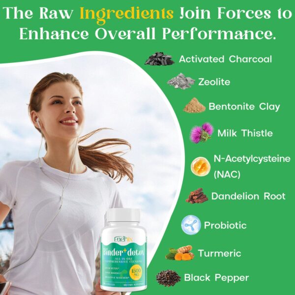 Cápsulas veganas de detox Enerlix con chlorella y arcilla