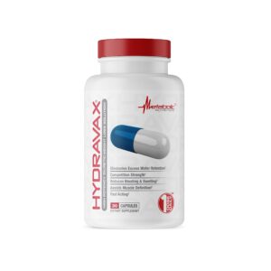 Hydravax Metabolic Nutrition frasco de cápsulas diuréticas naturales