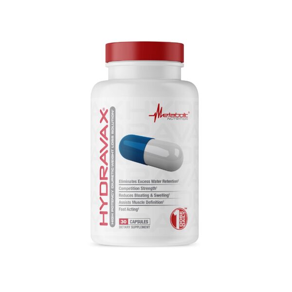 Hydravax Metabolic Nutrition frasco de cápsulas diuréticas naturales