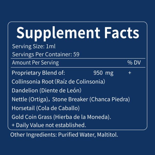 Formula herbal para tracto urinario y salud renal Nurbetoxa