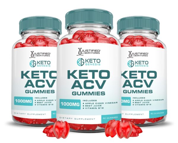 Gomitas Keto Genesis ACV paquete de tres para salud diaria