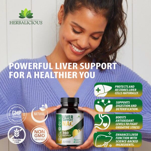Suplemento Liver Support NAC para detox hepático
