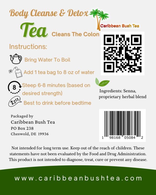 Taza con té Caribbean Bush Tea Body Cleanse preparado