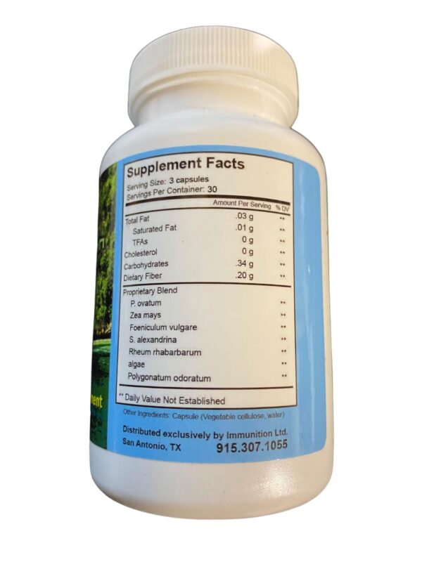 Frasco de cápsulas detox EXPEL 90 unidades