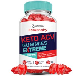 Gomitas Ketosophy Keto ACV 2000mg sabor natural veganas