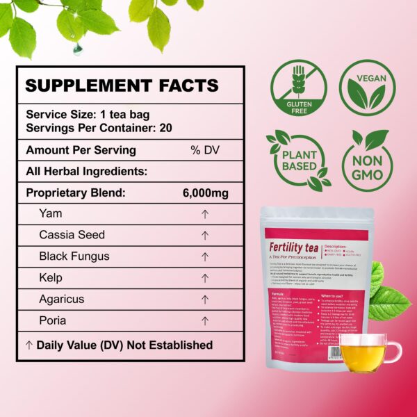 Empaque de té fertilidad Laicuherb femenino orgánico