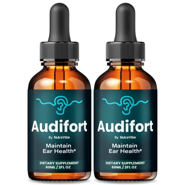 Paquetes NutraVibe Audifort gotas para salud auditiva