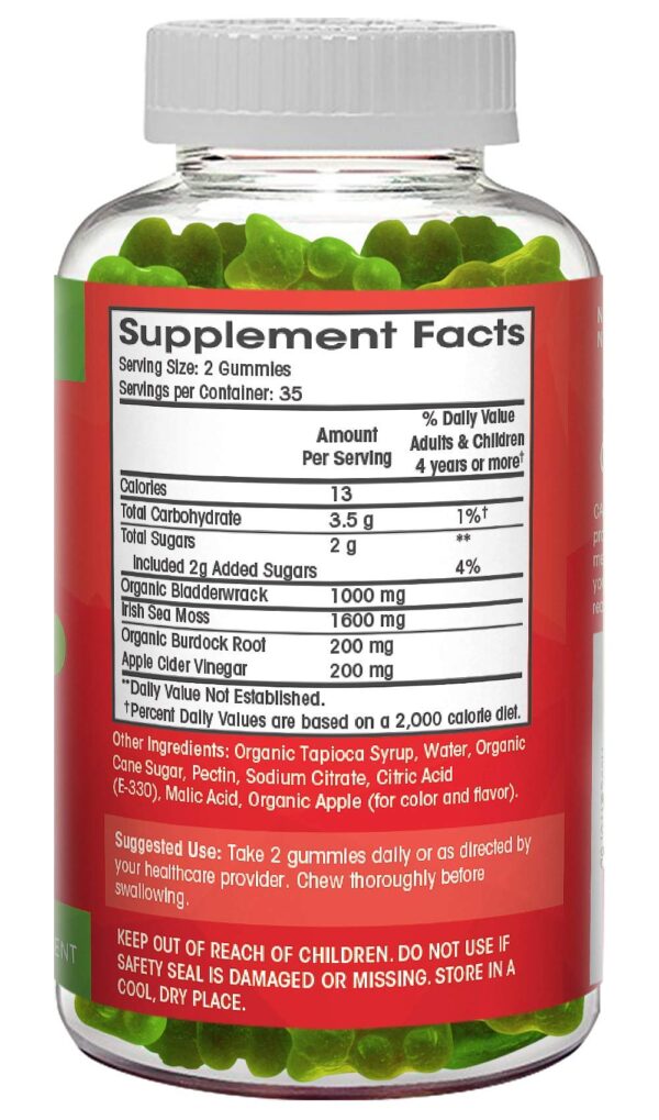 Gomitas de musgo marino para adultos y niños