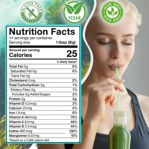 Mezcla orgánica para detox con arándano y espirulina en polvo