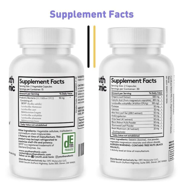 Cápsulas naturales Youth & Tonic suplemento flora intestinal 90 cápsulas
