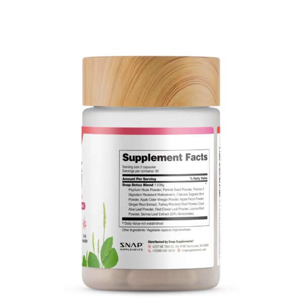 Cápsulas detox Snap Supplements con raíz de jengibre y regaliz para digestión