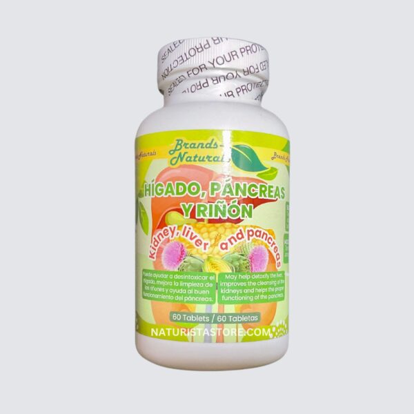 Brands Naturals suplemento hígado páncreas riñones 60 tabletas