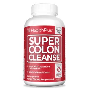 Health Plus Super Colon Cleanse 240 cápsulas para detox y digestión