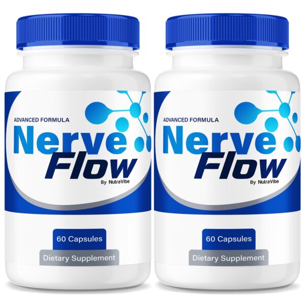 Botellas NutraVibe Nerve Flow suplemento para salud nerviosa