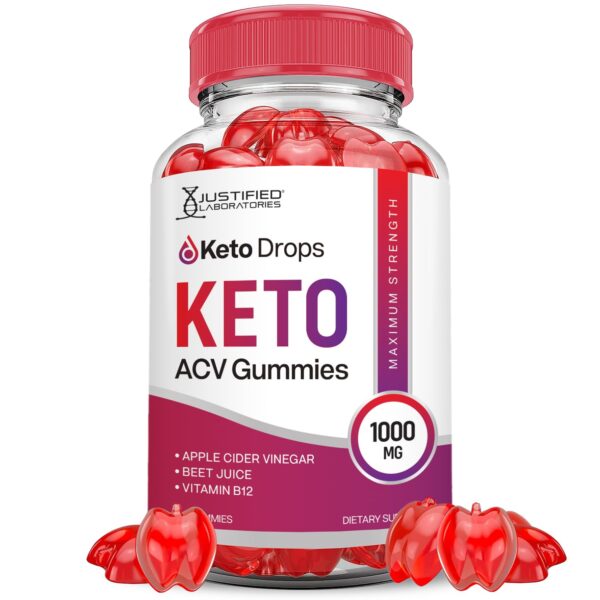 Gomitas keto drops con vinagre de sidra envase frontal