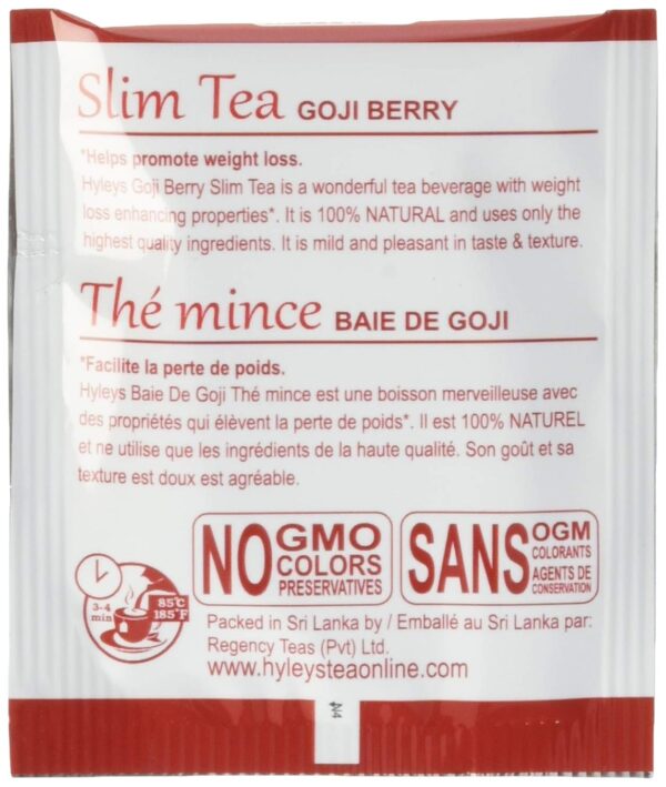 Vista lateral paquete té Hyleys Slim