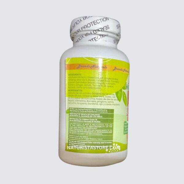 Frasco de suplemento Brands Naturals para salud hepática y renal