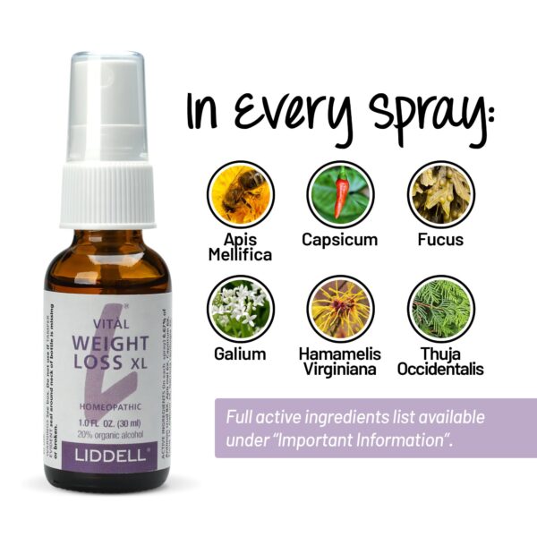 Detalle spray homeopático VITL Weight Loss XL Liddell