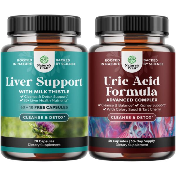 Paquete de fórmula detox para hígado y ácido úrico Natures Craft