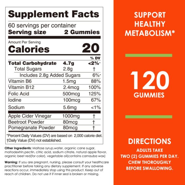 Suplemento gomitas naturales con vitaminas y extractos vegetales