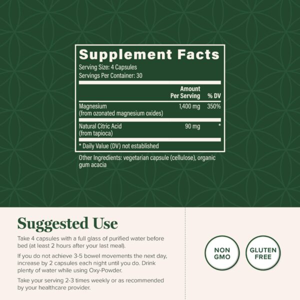 Oxy-Powder Global Healing Center contenido cápsulas