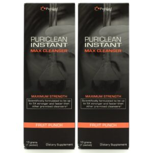 Paquete Puriclean Max Detox bebida polvo sabor frutas