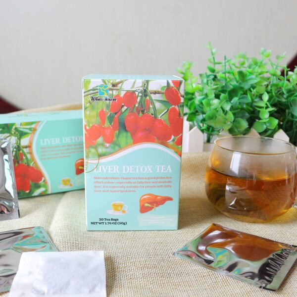 Té Wins Town envase principal para desintoxicación hepática