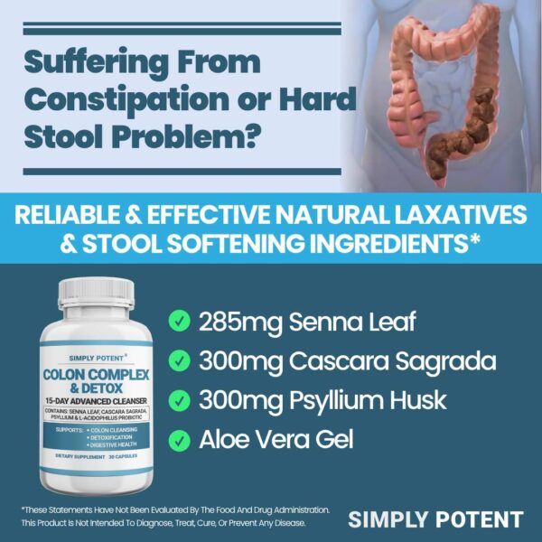 Información nutricional limpieza colon 30 cápsulas