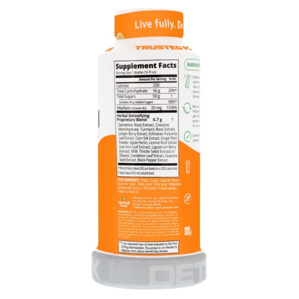 Herbal Clean QCarbo16 detox líquida naranja botella