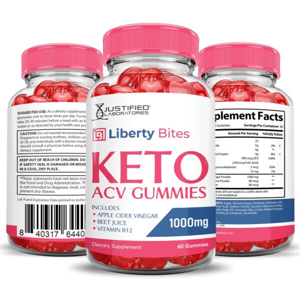 Paquete Liberty Bites con gomitas keto acv 300 unidades Paquete Liberty Bites con gomitas keto acv 300 unidades