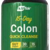 Frasco NutriFlair Colon Cleanse cápsulas detox 30 unidades