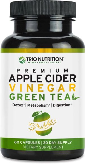 TRIO NUTRITION cápsulas vinagre manzana té verde 60 cápsulas