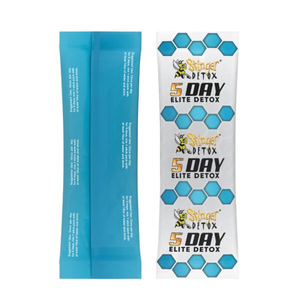 Caja y empaque del Stinger Detox para desintoxicación segura