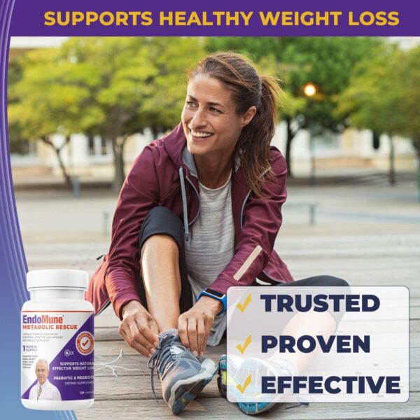 Endomune metabólico y prebiótico suplemento envase lateral