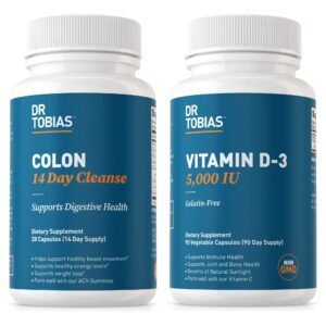 Suplemento Dr. Tobias limpieza colon y vitamina D3 5000 IU