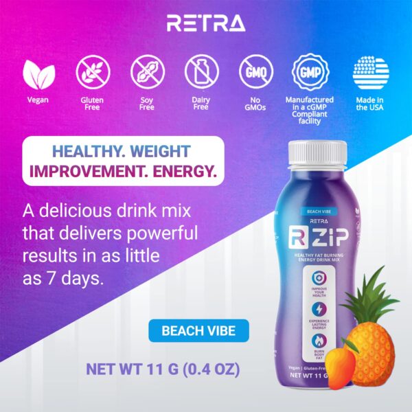 Detox Cleanse Zip bebida vegana sin gluten para salud y energía