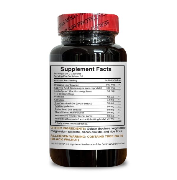 Frasco suplemento Candida OLANTA con hierbas naturales