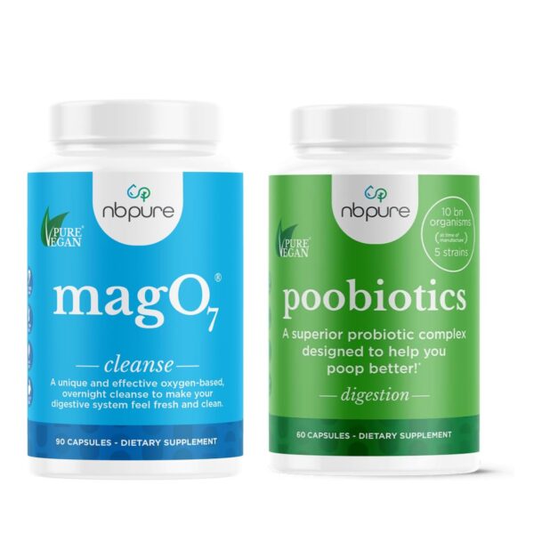 Paquete salud intestinal nbpure MagO7 y Poobiotics cápsulas