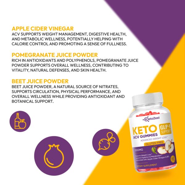 Gomitas keto acv sin gluten y aptas para dietas saludables