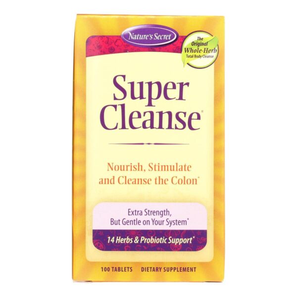 Nature's Secret Super Cleanse 100 tabletas detox herbal digestivo