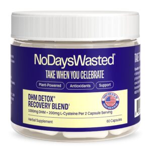 No Days Wasted DHM Detox 60 cápsulas suplemento para resaca