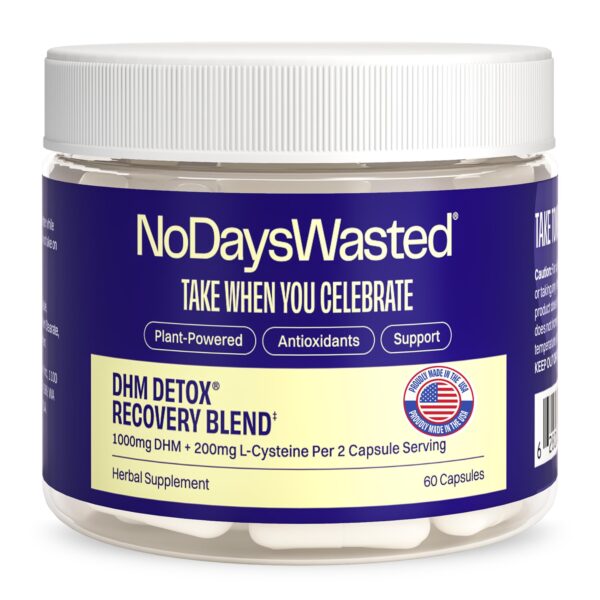 No Days Wasted DHM Detox 60 cápsulas suplemento para resaca