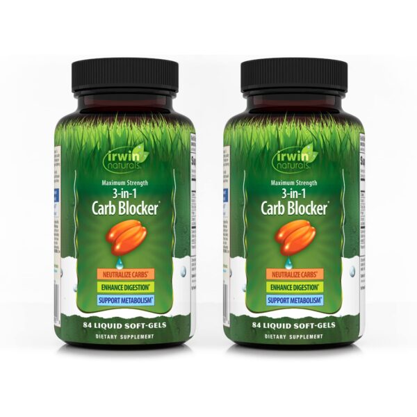 Frascos de Irwin Naturals bloqueador de carbohidratos 3 en 1