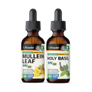 Botellas tintura BIO KRAUTER gordolobo y albahaca santa