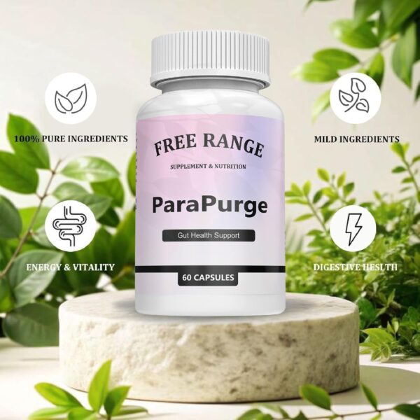 Etiqueta frontal PARAPURGE Gut Cleanse