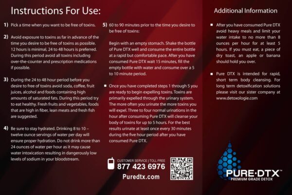 Etiqueta informativa kit Pure Detox Neometrx 710 Etiqueta informativa kit Pure Detox Neometrx 710