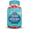 Etiqueta de suplemento Keto ACV de Tru Bio con ingredientes premium