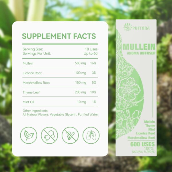 Puffora Herbal Diffuser Pen verde lateral